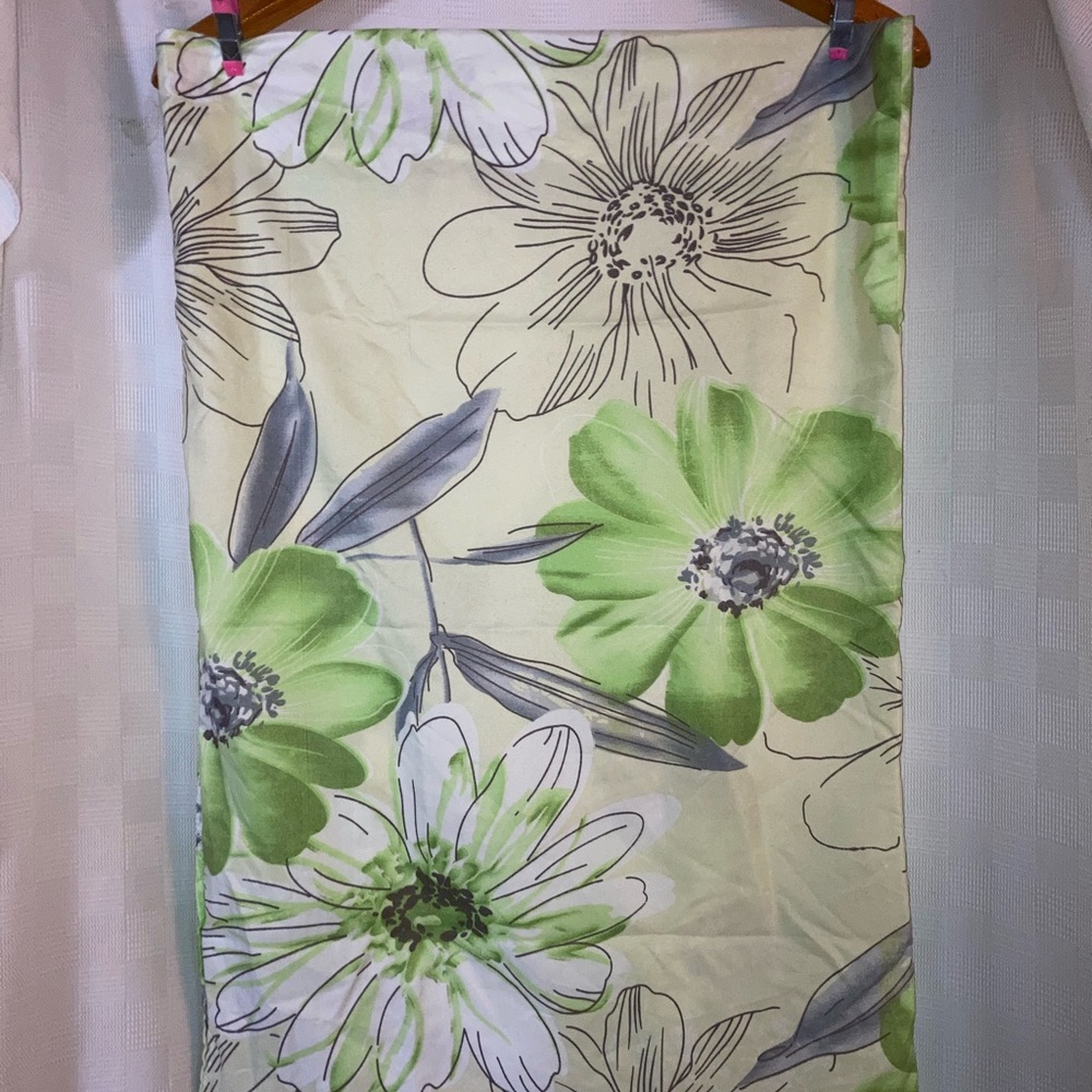 Green Floral Pillow Cases